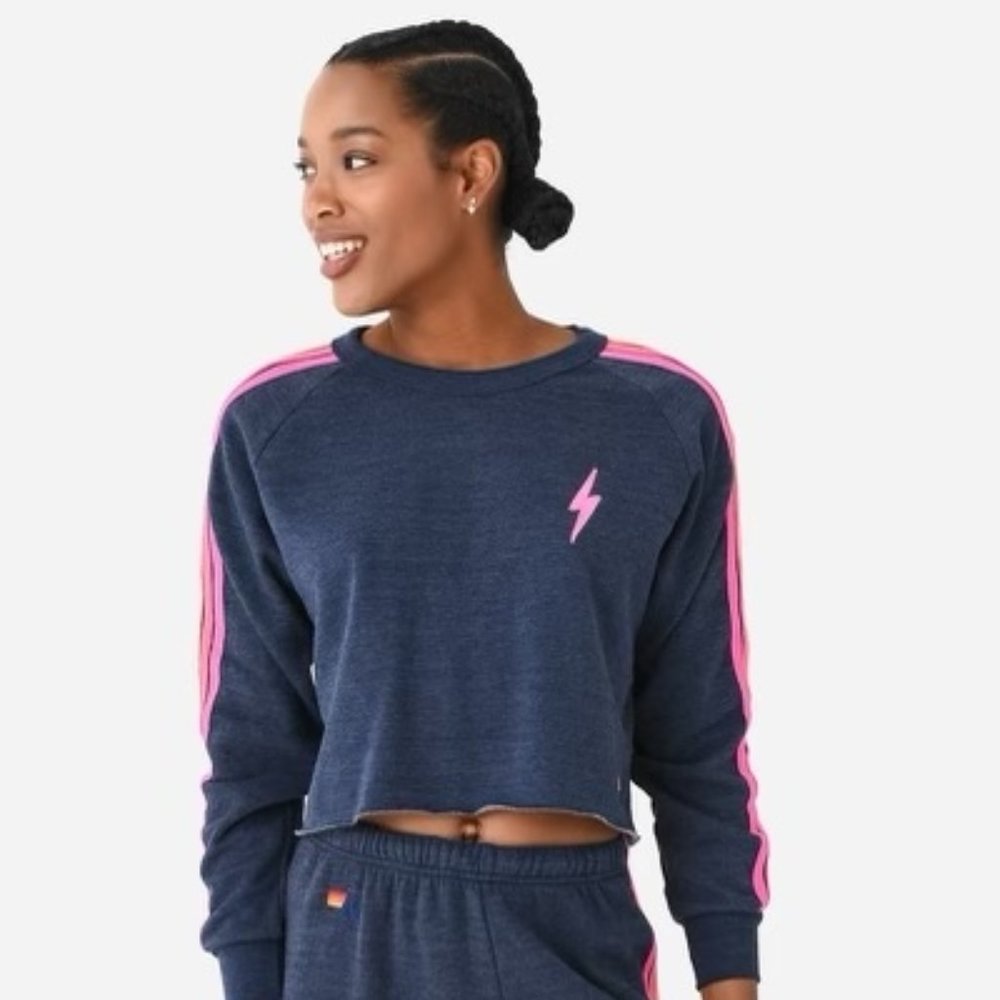 Aviator Nation's Bolt Cropped Crewneck